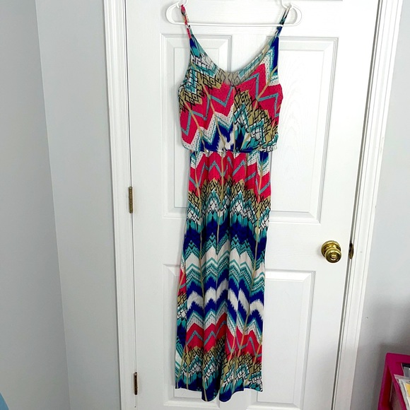 Aztec Print Maxi Dress- XS - Picture 2 of 3